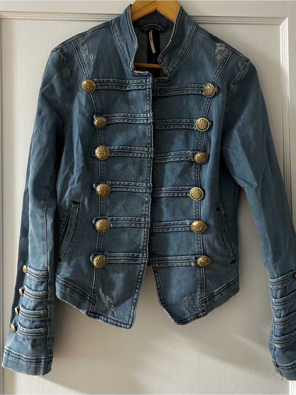 Free People Military Denim Jacket - Picture 4 of 9